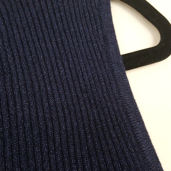 New Ribbed Sparkly Knit V Neck Cold Shoulder Stretchy Sweater Top - Picture 14 of 14